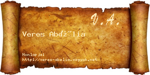 Veres Abélia névjegykártya